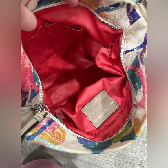 Coach Poppy Signature Stamped C MultiColored Crossbody - Picture 5 of 7